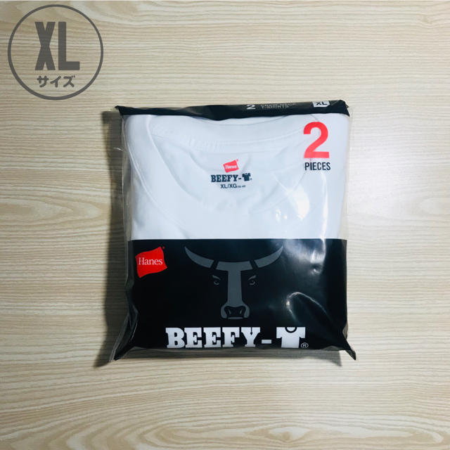 Hanes(ヘインズ)のヘインズ ビーフィー BEEFY-T クルーネック XLサイズ 2枚 メンズのトップス(Tシャツ/カットソー(半袖/袖なし))の商品写真