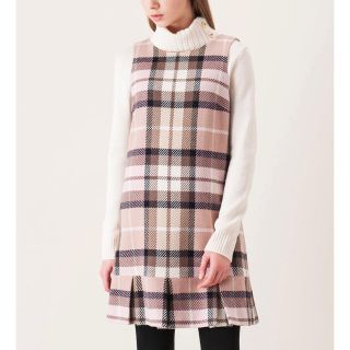 バーバリーブルーレーベル(BURBERRY BLUE LABEL)のクリーニング済！　ブルーレーベルクレストブリッジ　ワンピース　タータンチェック(ひざ丈ワンピース)