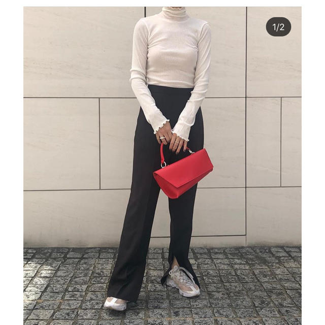 Alexander Wang(アレキサンダーワン)のiirot  cotton linen OX slit trouser レディースのパンツ(カジュアルパンツ)の商品写真