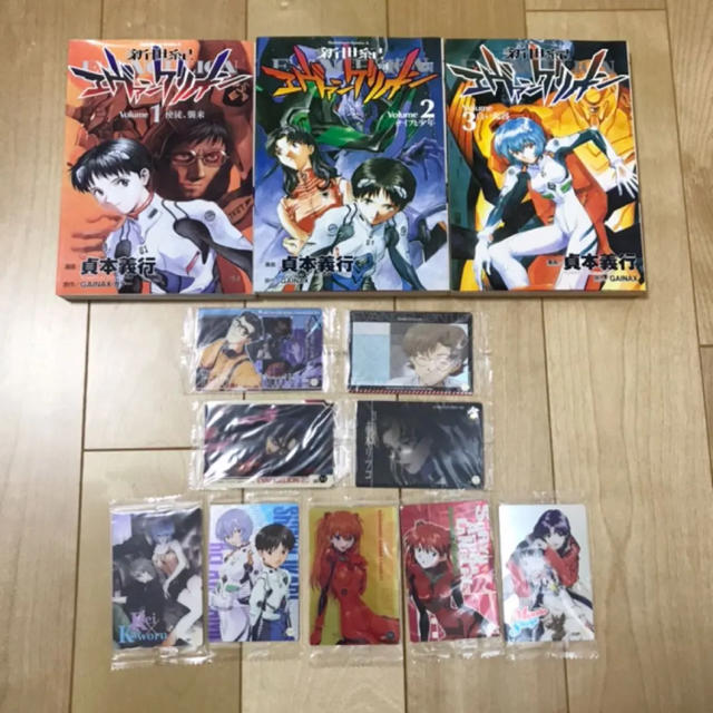 角川書店(カドカワショテン)の新世紀エヴァンゲリオン 漫画&カード セット エンタメ/ホビーのアニメグッズ(カード)の商品写真