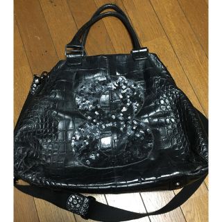 アニアリ(aniary)のmuta ２way bag 使用感強目　used クロコ型押　スパンコール(ショルダーバッグ)