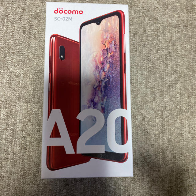 Galaxy A20 SC-02M Red(赤)SIMロック解除済　送料無料