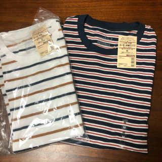 ムジルシリョウヒン(MUJI (無印良品))の無印良品　ボーダー半袖Tシャツ 2枚セット(Tシャツ/カットソー(半袖/袖なし))