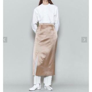 ビューティアンドユースユナイテッドアローズ(BEAUTY&YOUTH UNITED ARROWS)のroku 6 / SATIN SKIRT スカート(ロングスカート)