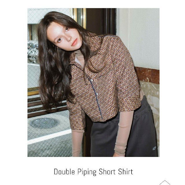 ALEXIA STAM(アリシアスタン)のJuemi Double Piping short shirt レディースのトップス(シャツ/ブラウス(長袖/七分))の商品写真