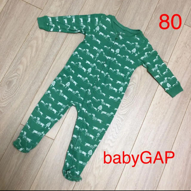 babyGAP(ベビーギャップ)のbabyGAP 足つきロンパース カバーオール 80 キッズ/ベビー/マタニティのベビー服(~85cm)(ロンパース)の商品写真