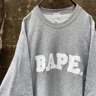 アベイシングエイプ(A BATHING APE)のA BATHING APE エイプ トレーナー リバースウィーブ 00s 90s(スウェット)