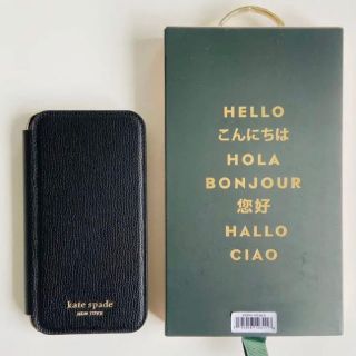 ケイトスペードニューヨーク(kate spade new york)のケイトスペード iPhone 11 フリップケース 手帳型 ブラック(iPhoneケース)