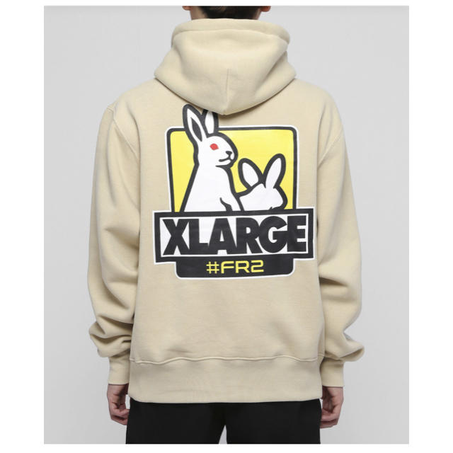 FR2 × xlarge パーカー　ベージュL | フリマアプリ ラクマ