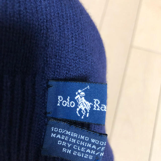 POLO RALPH LAUREN(ポロラルフローレン)の再値下げ！ラルフローレン ニット帽 ネイビー メンズの帽子(ニット帽/ビーニー)の商品写真