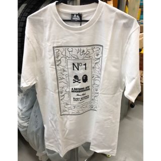 アベイシングエイプ(A BATHING APE)のBAPEx NEIGHBORHOOD コラボTEE ホワイトL(Tシャツ/カットソー(半袖/袖なし))