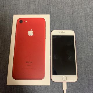 アップル(Apple)の【中古】iPhone7 128GB RED 本体+箱のみ(スマートフォン本体)