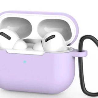 airpods proケース エアーポッズ シリコン 耐衝撃 パープル(その他)