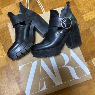 ザラ(ZARA)のZARAザラシャークソールショートブーツ靴スニーカーサンダルプラットフォーム(ブーツ)