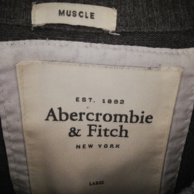 Abercrombie&Fitch(アバクロンビーアンドフィッチ)のアバクロ Vネック ニット グレー メンズのトップス(ニット/セーター)の商品写真