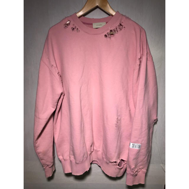 限定25％OFF】 Jieda - JieDa SUPER DAMAGE SWEAT ピンク 2の通販 by