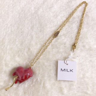 ミルク(MILK)のMILK ハートフォンデュネックレス 赤(ネックレス)