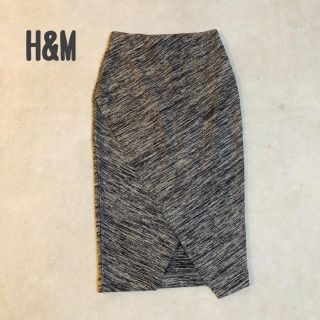 エイチアンドエム(H&M)のH&M タイトスカート  グレー フォーマル　 二次会 パーティー(ひざ丈スカート)