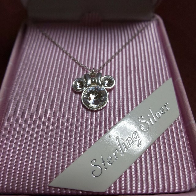 Disney(ディズニー)の【訳あり】SterlingSilver ミニーネックレス 香港ディズニー レディースのアクセサリー(ネックレス)の商品写真