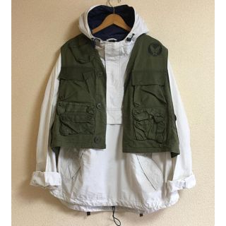 GAP - 90's OLD GAP コットン アノラックパーカー プルオーバー 白の