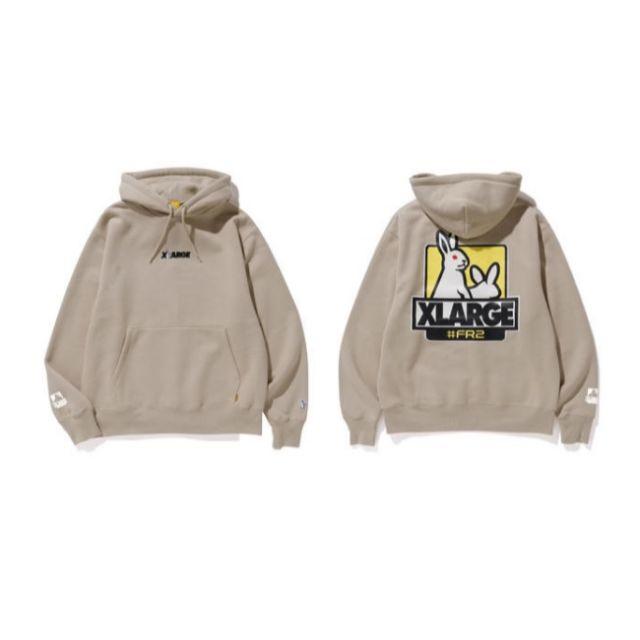 XLARGE(エクストララージ)のXLARGE FR2 パーカー ベージュ XL Hoodie メンズのトップス(パーカー)の商品写真