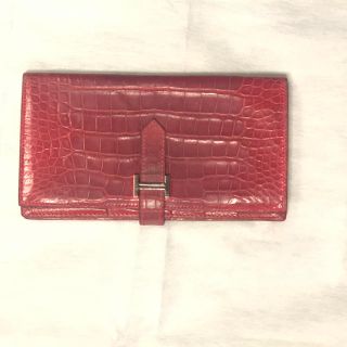 エルメス(Hermes)のエルメス　HERMES ベアン　クロコダイル　確実正規品　修理済み　バーキン(財布)