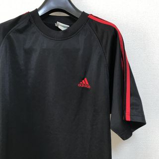 アディダス(adidas)のadidas アディダス Tシャツ 黒赤(トレーニング用品)