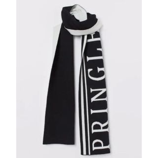 エイチアンドエム(H&M)の美品 H&M Pringle コラボ マフラー プリングル インターシャデザイン(マフラー/ショール)