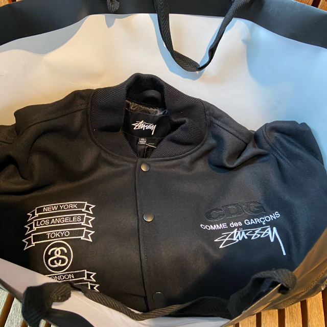 COMME des GARCONS - 【確実正規】stussy cdg varsity jacket XL COMME des GARCONS - 【確実正規】stussy cdg varsity jacket XL