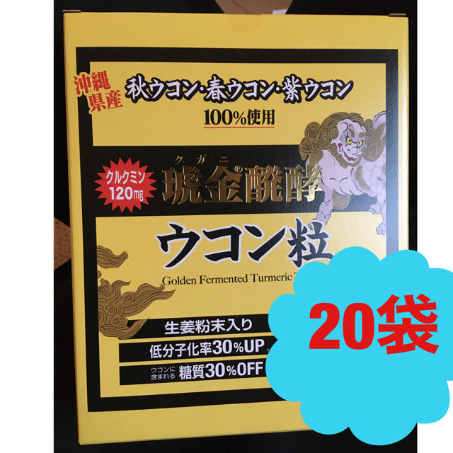 新品　沖縄県産 琥金(クガニ)醗酵ウコン(5粒×20包) 食品/飲料/酒の健康食品(その他)の商品写真