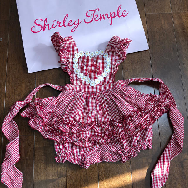 Shirley Temple(シャーリーテンプル)の20.シャーリーテンプル  shirley temple 赤ギンガムロンパース キッズ/ベビー/マタニティのキッズ服女の子用(90cm~)(その他)の商品写真