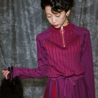 パメオポーズ(PAMEO POSE)のPAMEO POSE   ✨pleated kint dress(ロングワンピース/マキシワンピース)