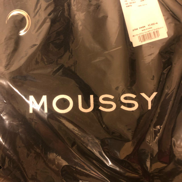 moussy(マウジー)のブラック♡MOUSSYキャンバストートバッグ♡ショッパー型トートバック♡新品 レディースのバッグ(トートバッグ)の商品写真