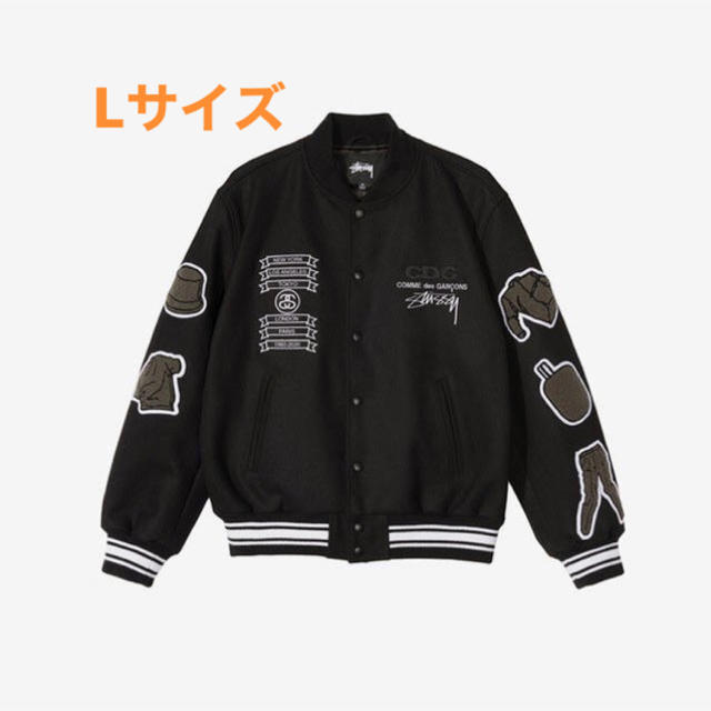 サイズL CDG × STUSSY VARSITY JACKET