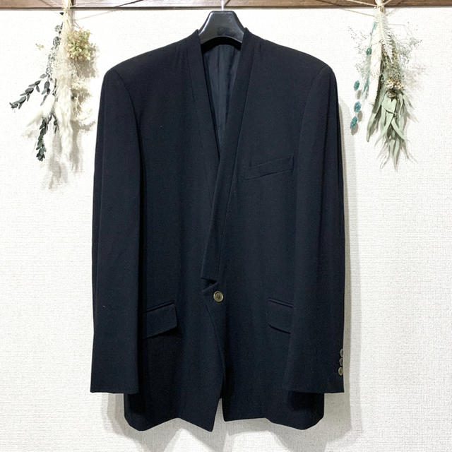 イッセイミヤケ デザインノーカラー セットアップ issey miyake イッセイミヤケ デザインノーカラー セットアップ issey miyake