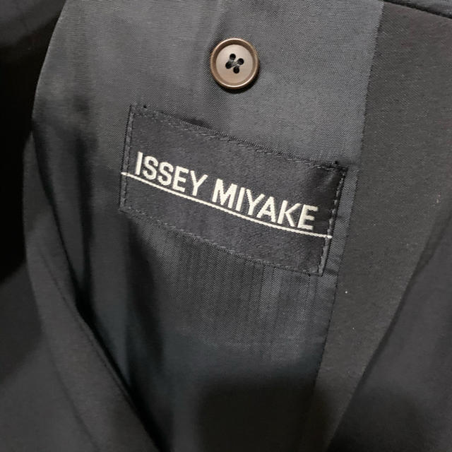 イッセイミヤケ デザインノーカラー セットアップ issey miyake イッセイミヤケ デザインノーカラー セットアップ issey miyake