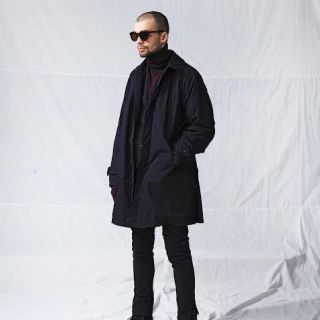 NONNATIVE ノンネイティブ コート プライアンテックス ストレッチ ステンカラーコート SCHOLAR COAT TWILL Pliantex 19AW ブラック 黒 2 アウター ジャケット【メンズ】【美品】