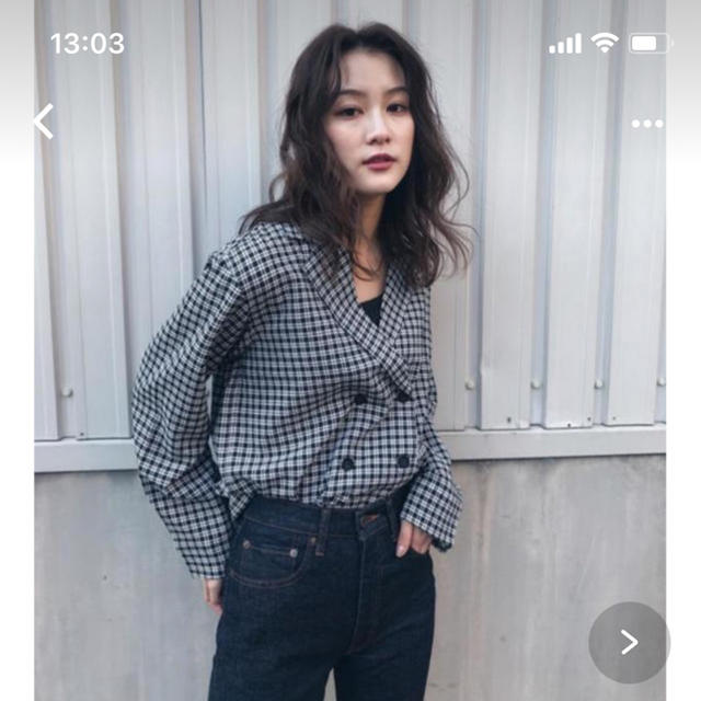 moussy(マウジー)のMOUSSY TAILOR COLLAR CHECK シャツ ジャケット レディースのトップス(シャツ/ブラウス(長袖/七分))の商品写真