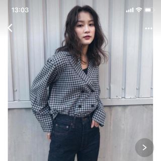 マウジー(moussy)のMOUSSY TAILOR COLLAR CHECK シャツ ジャケット(シャツ/ブラウス(長袖/七分))