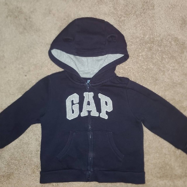 babyGAP(ベビーギャップ)のギャップ GAP 18-24 パーカー ベビー服 激安 ネイビー 子供服 キッズ/ベビー/マタニティのキッズ服男の子用(90cm~)(ジャケット/上着)の商品写真