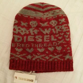 ディーゼル(DIESEL)のDIESELノルディック柄ニット帽(ニット帽/ビーニー)