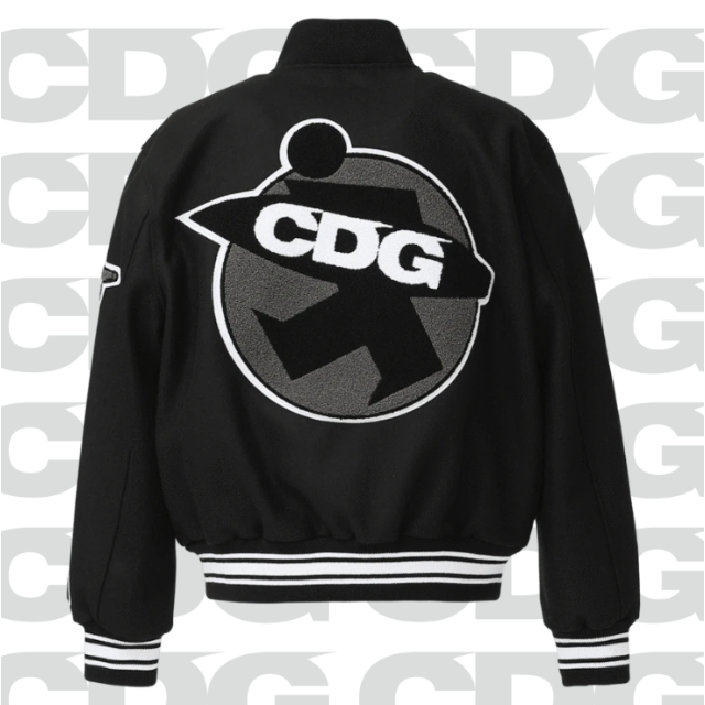 COMME des GARCONS(コムデギャルソン)のCDG × STUSSY VARSITY JACKET Sサイズ メンズのジャケット/アウター(スタジャン)の商品写真