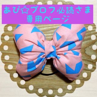 あぴ☆プロフ必読サマ専用ページ(ヘアゴム/シュシュ)