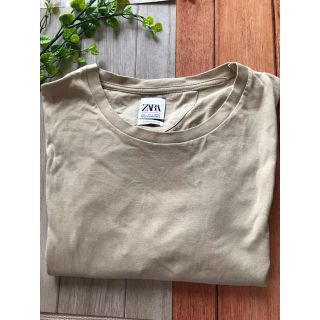 ザラ(ZARA)のZARA MAN ベージュ ロンＴ●Ｌサイズ(Tシャツ/カットソー(半袖/袖なし))