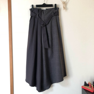 スタディオクリップ(STUDIO CLIP)のスタディオクリップ    チェック ベルト付きスカート(ロングスカート)