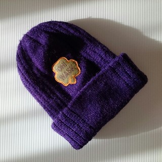 ワスク(WASK)のワスク＊紫のふわふわニット帽Lサイズ(帽子)