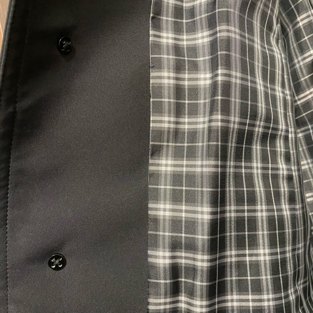 BLACK LABEL CRESTBRIDGE(ブラックレーベルクレストブリッジ)のBLACK LABEL メンズ　ステンカラーコート　ブラック メンズのジャケット/アウター(ステンカラーコート)の商品写真