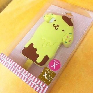 ポムポムプリン(ポムポムプリン)のプリン iPhoneX/Xs 兼用 シリコンケース SAN776D(iPhoneケース)