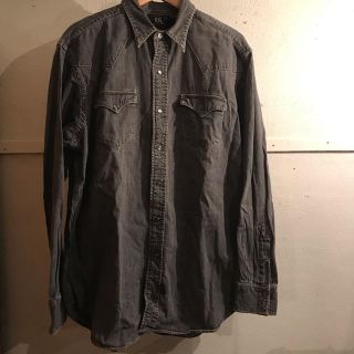 ダブルアールエル(RRL)のRRL ブラック　デニム　シャツ　ビンテージ vintage (シャツ)