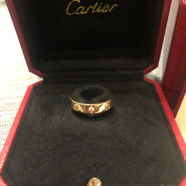 Cartier(カルティエ)のcartier カルティエ ミニラブ リング PG 1P ダイヤ 美品 付属完備 レディースのアクセサリー(リング(指輪))の商品写真